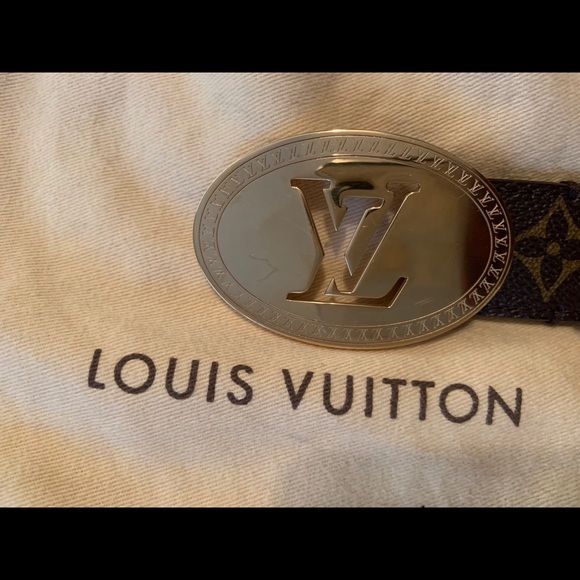 Gold Sun Tulle Oval Monogram 80/32 Belt - Picture 5 of 8